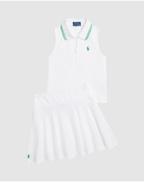 Polo Ralph Lauren - Stretch Mesh Half-Zip Boxy Polo Shirt - ICONIC EXCLUSIVE - Kids-Teens