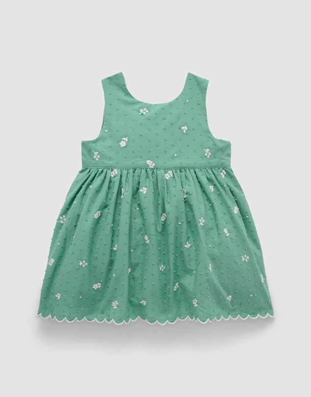 Purebaby - Embroidered Dress -Kids-Babies