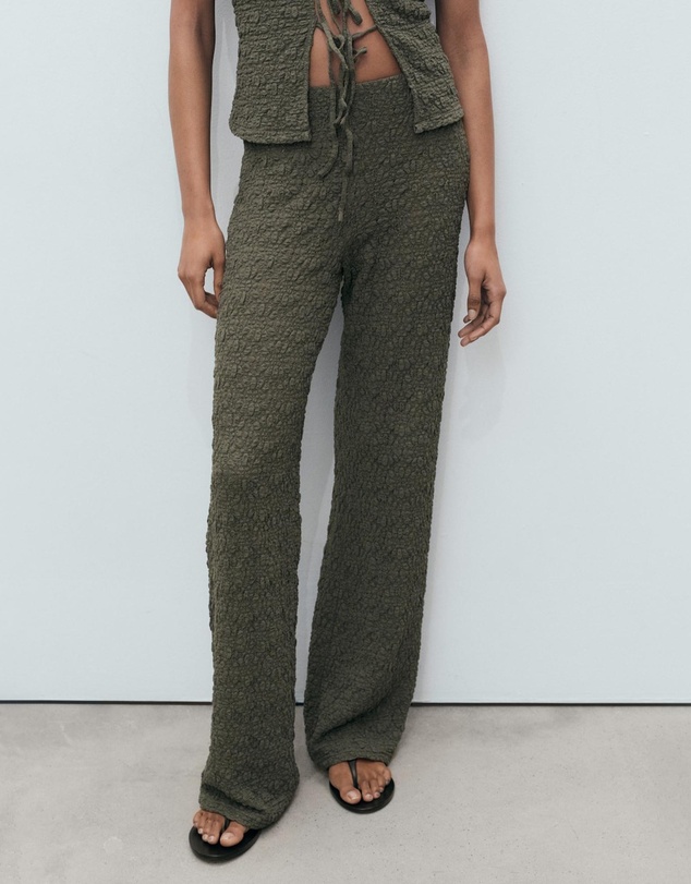 M.N.G - Verdi Straight Textured Trousers