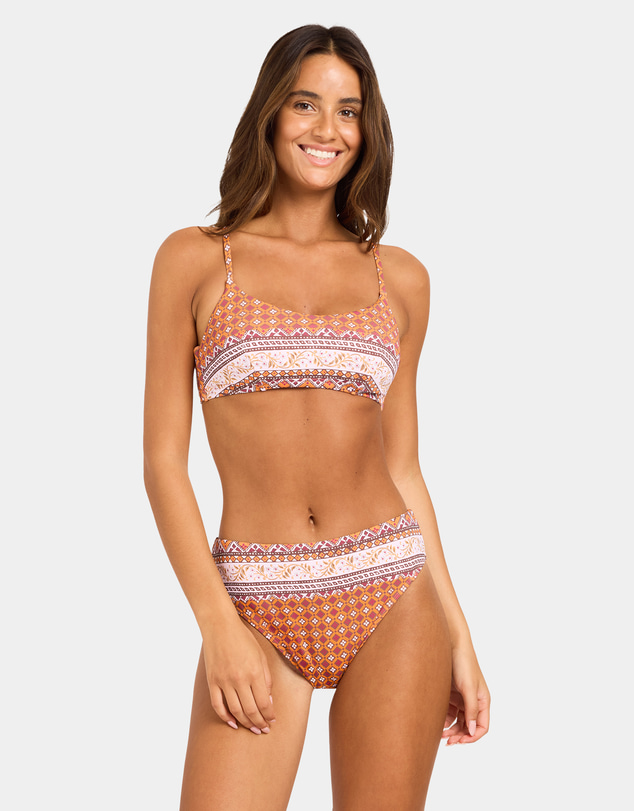Roxy - Womens Aurora Mid Waist Mod Bikini Bottom