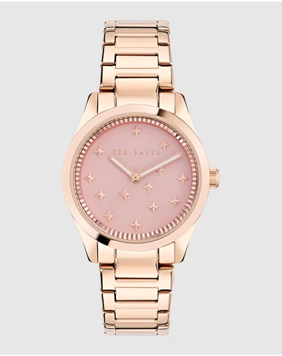 Ted Baker - Coolly 34mm Pink Dial and Rose Gold-Tone Bracelet Watch