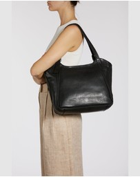 Evity - Maya Leather Buckle Tote Bag