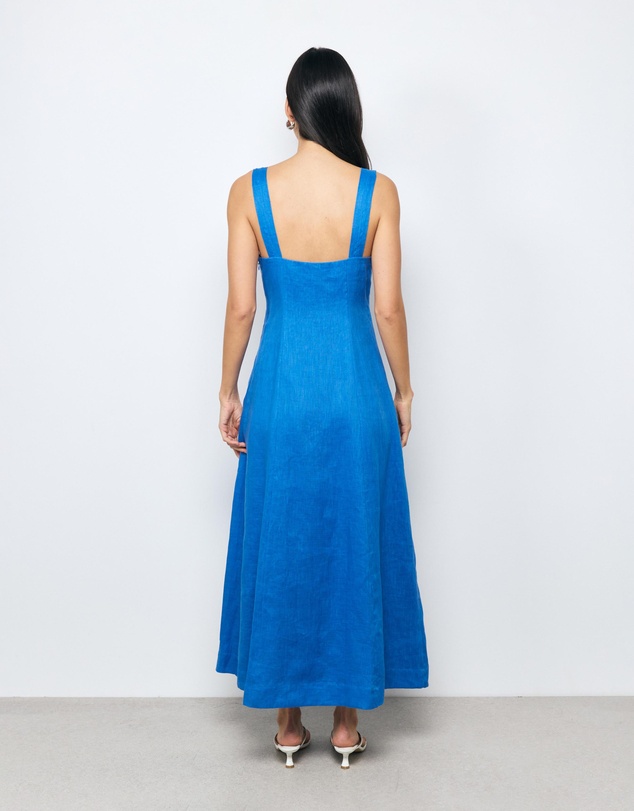 AERE - Helina Linen Midi Dress