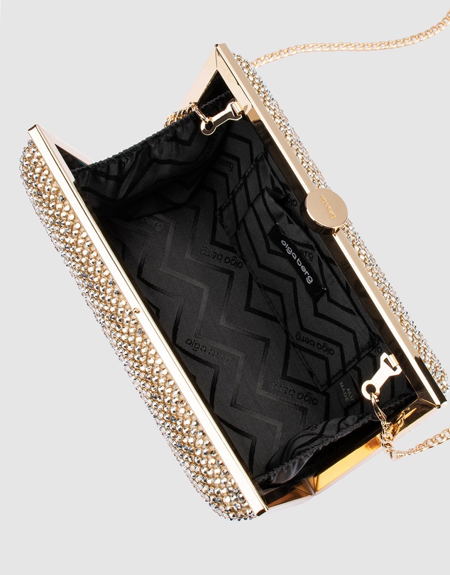 Olga Berg - Viviana Crystal Mesh Clutch