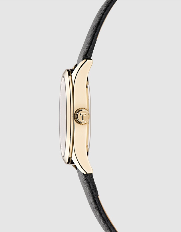 Ted Baker - Coolly Gold-Tone Black Leather Watch