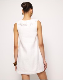 AERE - Elowen Linen Ruffle Mini Dress