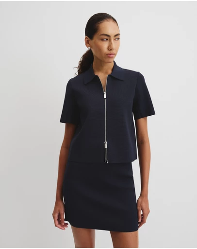 Country Road - Short Sleeve Compact Zip Knit