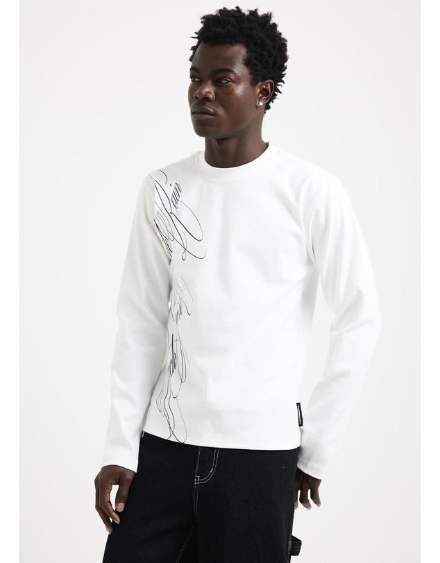 Black Noise White Rain - Charm Long Sleeve Tee