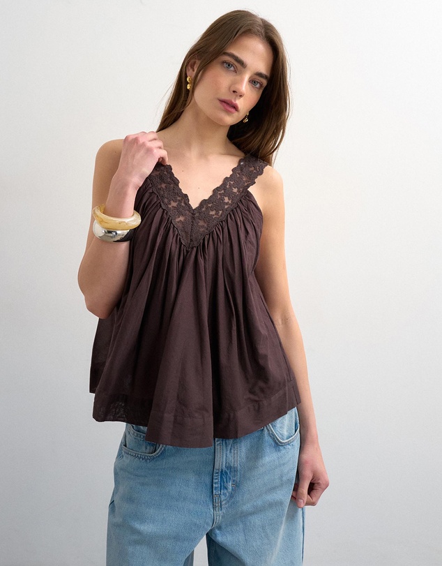 TOPSHOP - Sophie Deep V Top