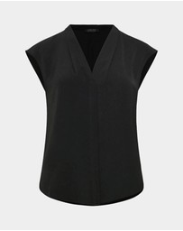 Forcast - Adelaide V-Neck Cap Sleeve Top