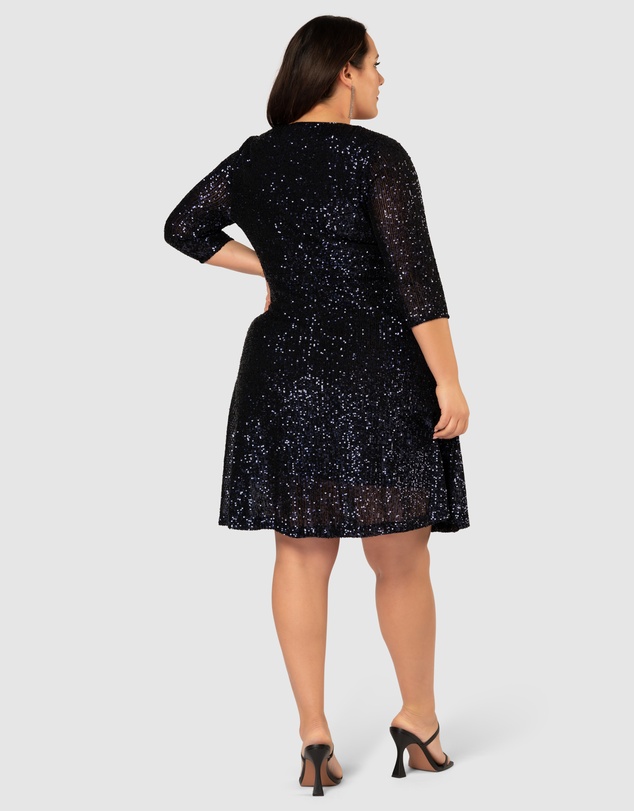 Pink Dusk by Curve Project - Are You Jelly Sequin Dress