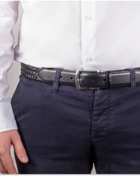 DENTS - Woven Stretch Plaited Leather Belt