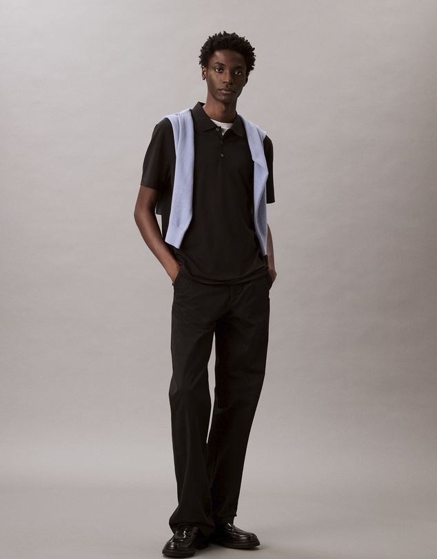 Calvin Klein - Tonal Stripe Jacquard Polo Shirt
