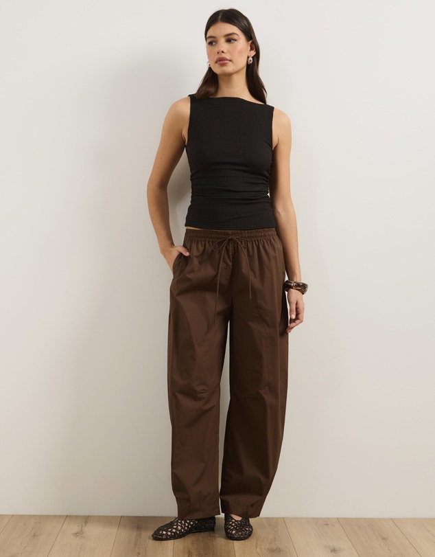 Atmos&Here - Lila Cotton Barrel Leg Pants