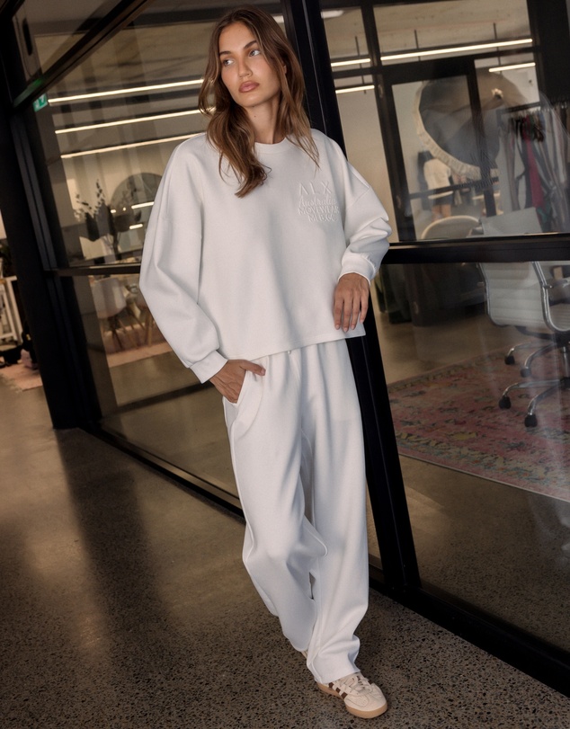 ALEXANDRA - Emby Long Sleeve Top White