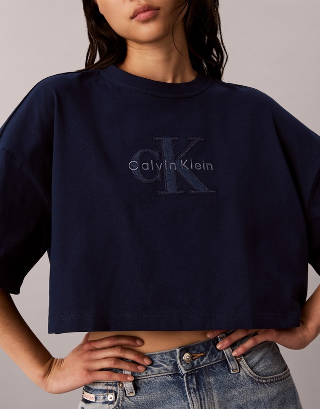 Calvin Klein Jeans - Denim Monologo Boxy T-Shirt