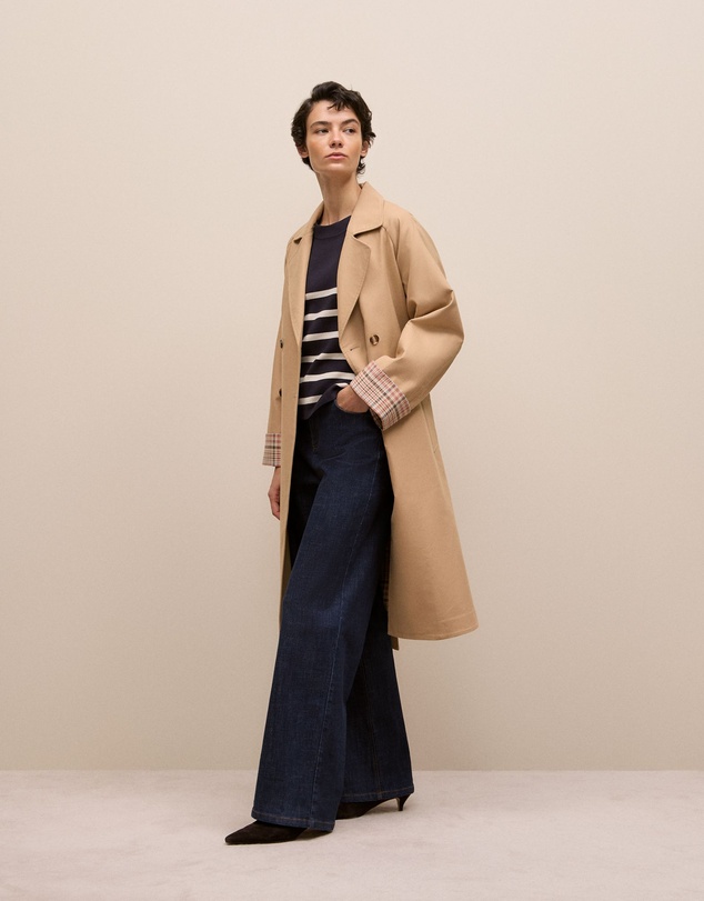 Trenery - Cotton Breton Stripe Knit in Night Sky