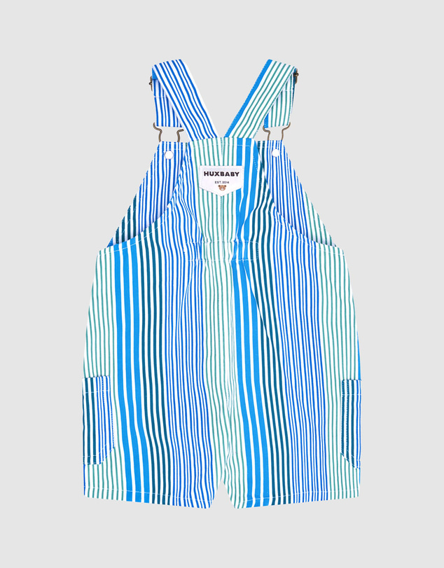 Huxbaby - Beach Club Hux Variegated Stripe Shortalls - Babies-Kids