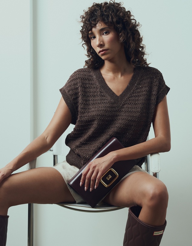 IDA+S - Reni Metallic Cotton Knit Top