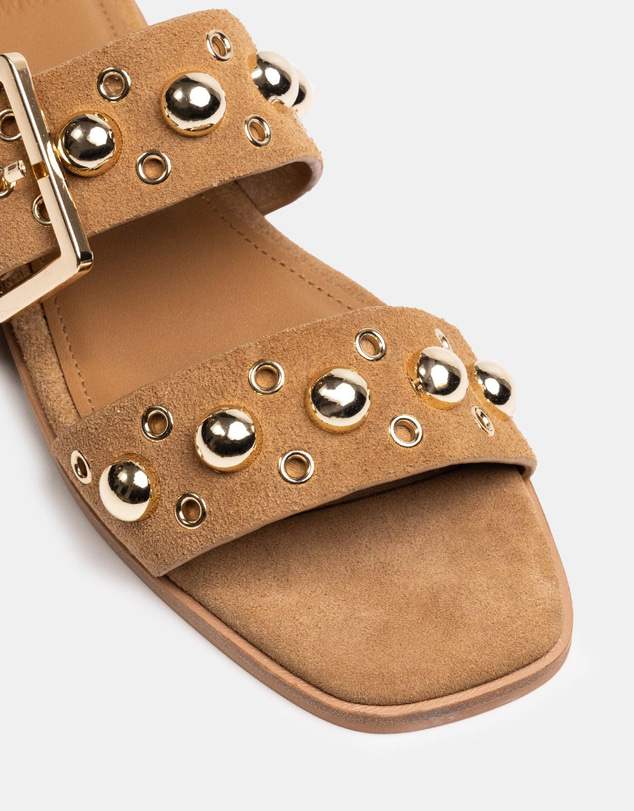 Wittner - Dixee Flat Sandal Dark Sand Suede