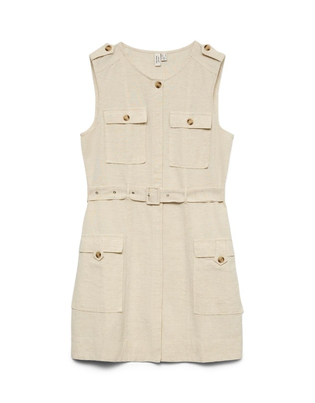 Vero Moda - Josephine Linen Blend Mini Dress