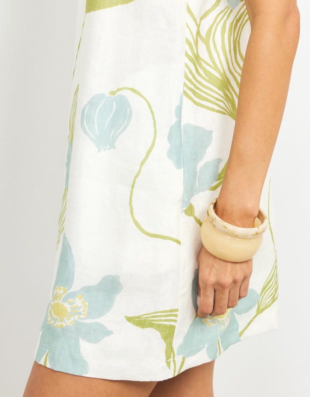 AERE - Sereia Linen Shift Mini Dress