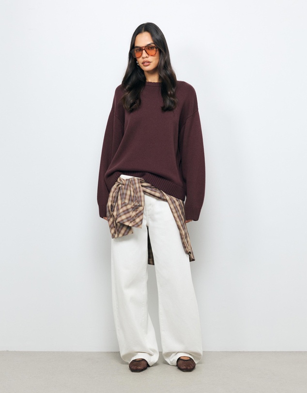 AERE - Nola Oversized Cashmere Blend Knit Jumper