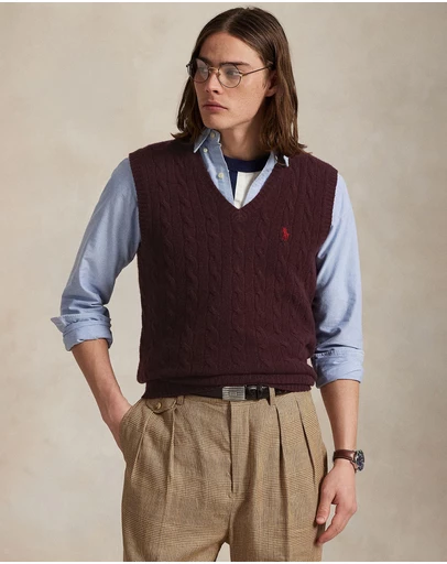 Polo Ralph Lauren - ICONIC EXCLUSIVE - Cable-Knit Wool-Cashmere Sweater Vest