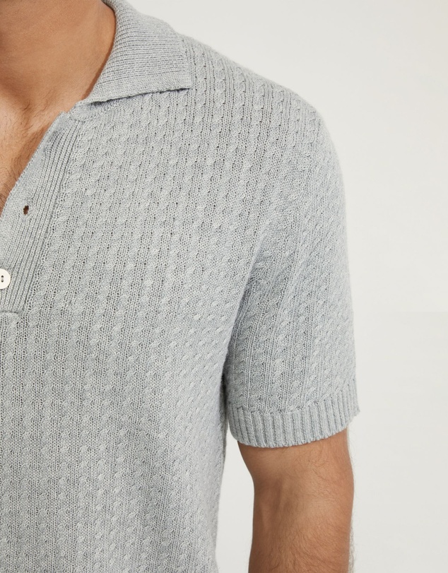 Oxford - Harrison Cable Knit Polo