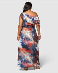 Sunday In The City - Phantom Maxi Satin Dress