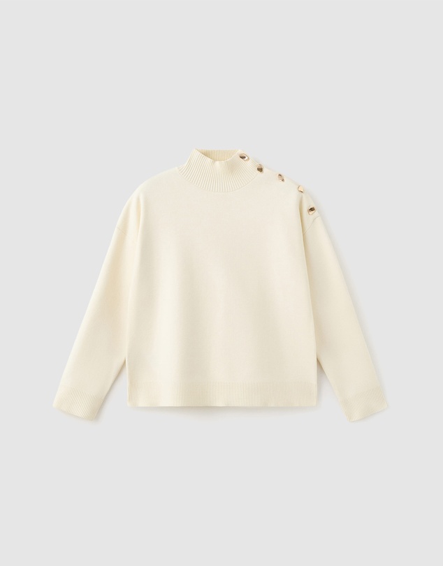 M.N.G - Perkins Neck Sweater With Metallic Detail