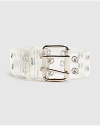 Neon Hart - Mitzi Clear Eyelet Belt