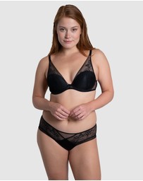 Passionata - Maddie Wired Padded Plunge Bra With Lace