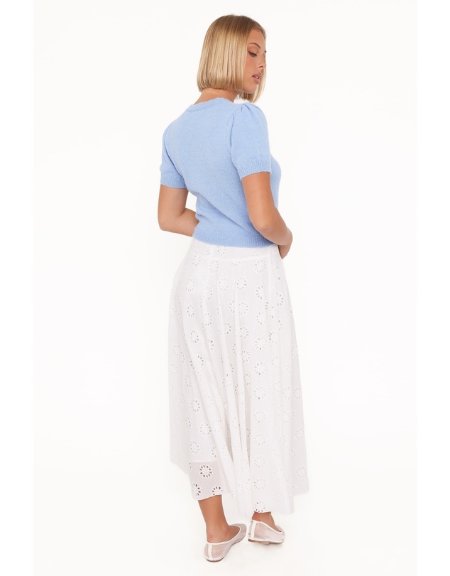 Petal & Pup - Varia Eyelet Maxi Skirt - White
