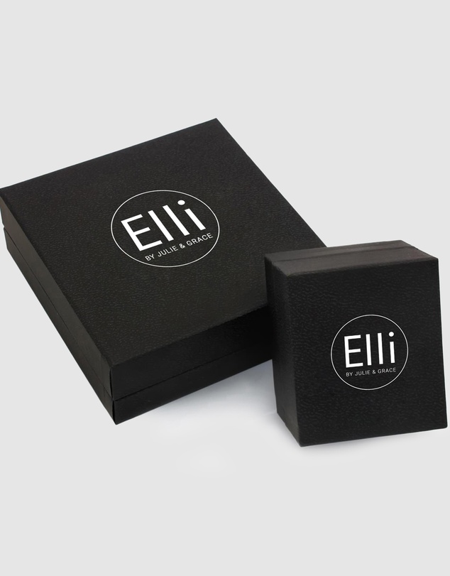 Elli Jewelry - Earrings Ear hanger rhombus elegant with diamond (0,06 ct) in 925 sterling silver gold plated