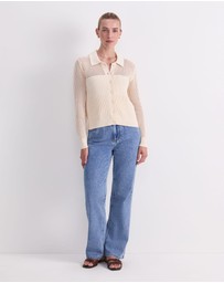 Sportscraft - Elka Pointelle Shirt Cardigan