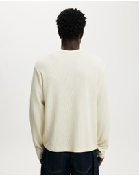 Cotton On - Cropped Fit Textured Long Sleeve