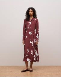 Trenery - Wren Floral Shirt Dress in Auburn
