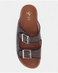 Mia Vita - Daisy Slide - Black Raffia