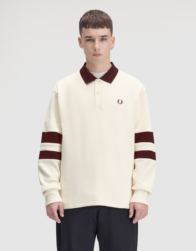 Fred Perry - Tipped Sleeve Collared Sweatshirt