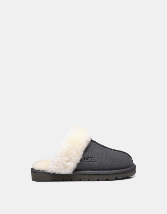 EVERAU - Australian Shepherd Ugg Muffin Slipper Cow Suede Upper House Shoes
