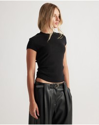 Decjuba - Lily Pleat Detail Knit Tee