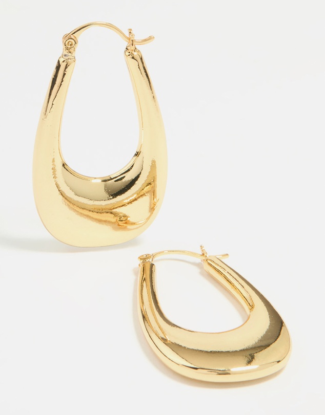Lovisa - Gold Plated Oval Hoop Earrings