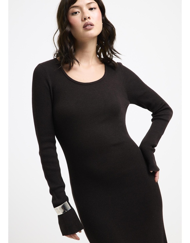 Subtitled - Virginia Long Sleeve Knit Maxi Dress