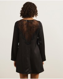 Atmos&Here - Mirelda Satin Lace Mini Dress