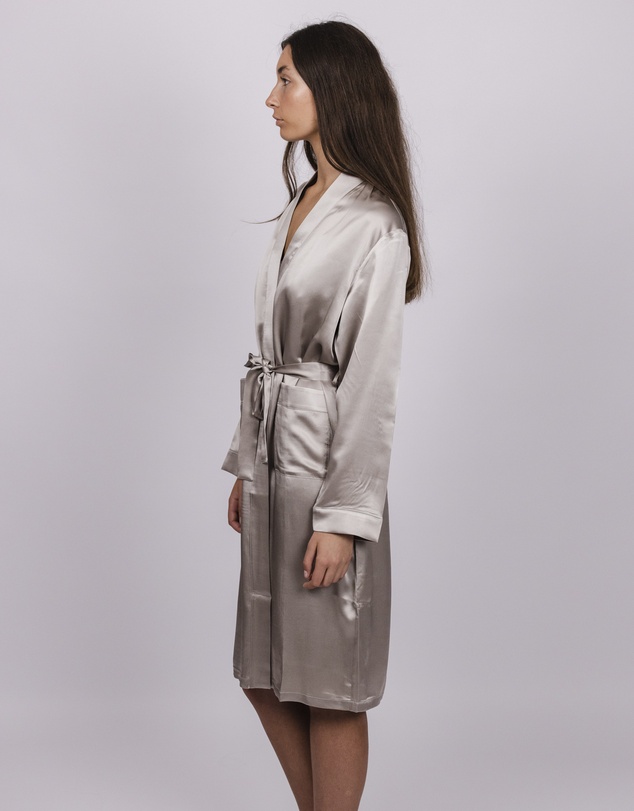 SILK MAGNOLIA - Silk Robe Dressing Gown
