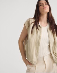 Oxford - Katie Sleeveles Bomber Jacket
