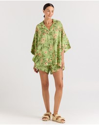 Poolside Paradiso - Tropico 100% Linen Over Shirt - Margarita