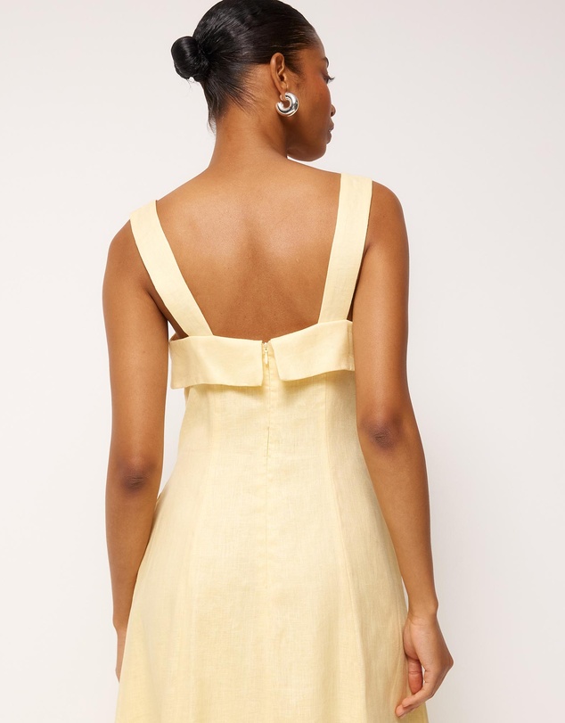 AERE - Florie Linen Midi Dress