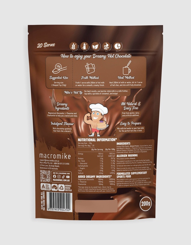 Macro Mike - Creamy Rich Choc Dreamy Hot Chocolate - 200g